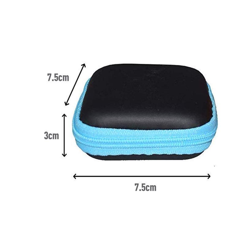 Portable Hard Case Pouch Storage Bag For Earphone Headphone Earbuds Cable - Yellow