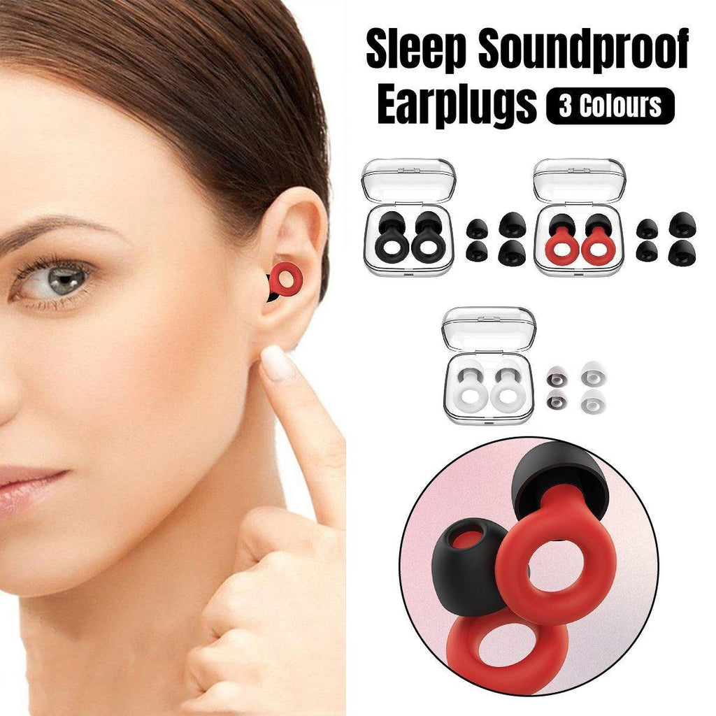 Anti-Noise Sleep Soundproof Earplugs Comfortable Foam Ear Plugs for Sleeping - Black
