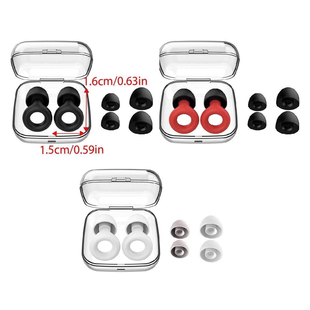 Anti-Noise Sleep Soundproof Earplugs Comfortable Foam Ear Plugs for Sleeping - Red