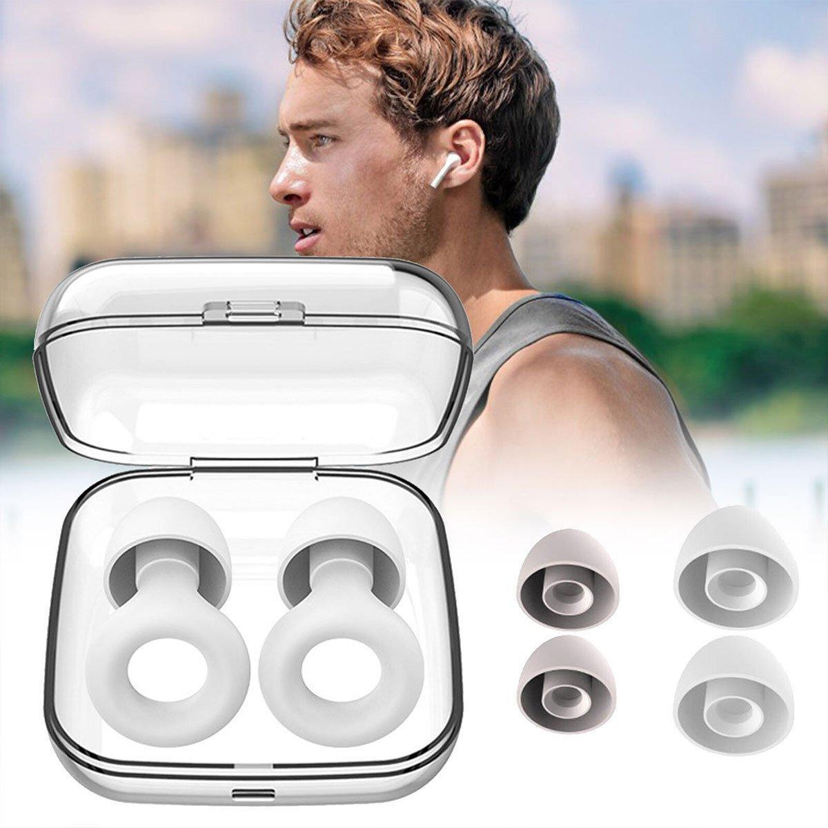 Anti-Noise Sleep Soundproof Earplugs Comfortable Foam Ear Plugs for Sleeping - Red