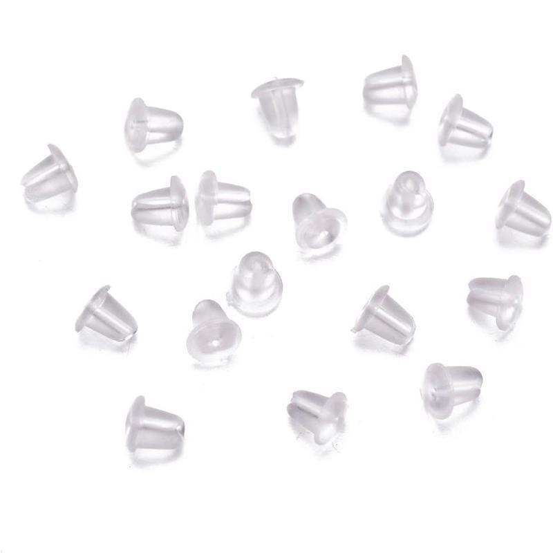 200 Rubber Earnuts Earring Nuts Findings Earring Backs Clear Plastic Dewsupplies