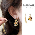 Artistic Asymmetric Earrings Brush and Drawing Board Design Creative Jewelry
