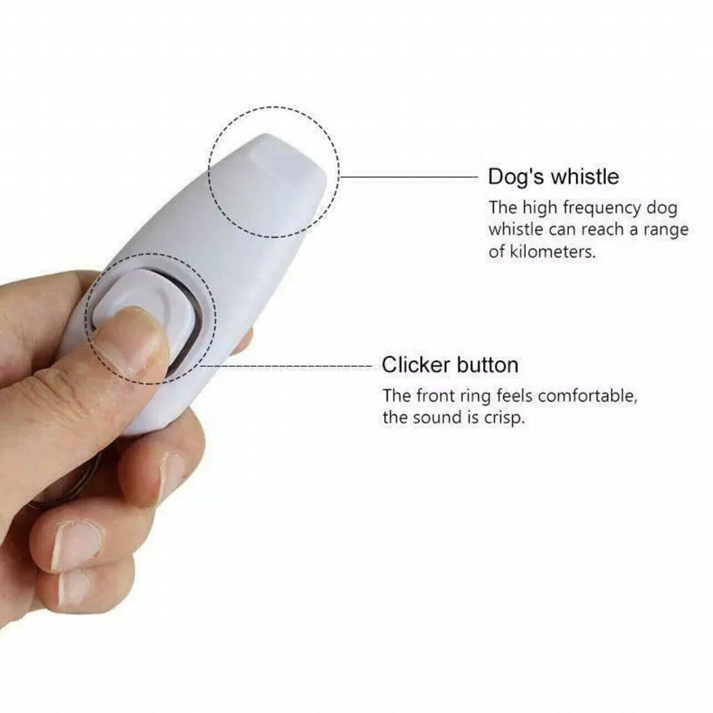 Dog Whistle and Clicker Set for Training Stop Barking Obedience Tool Combo - Emerald Green