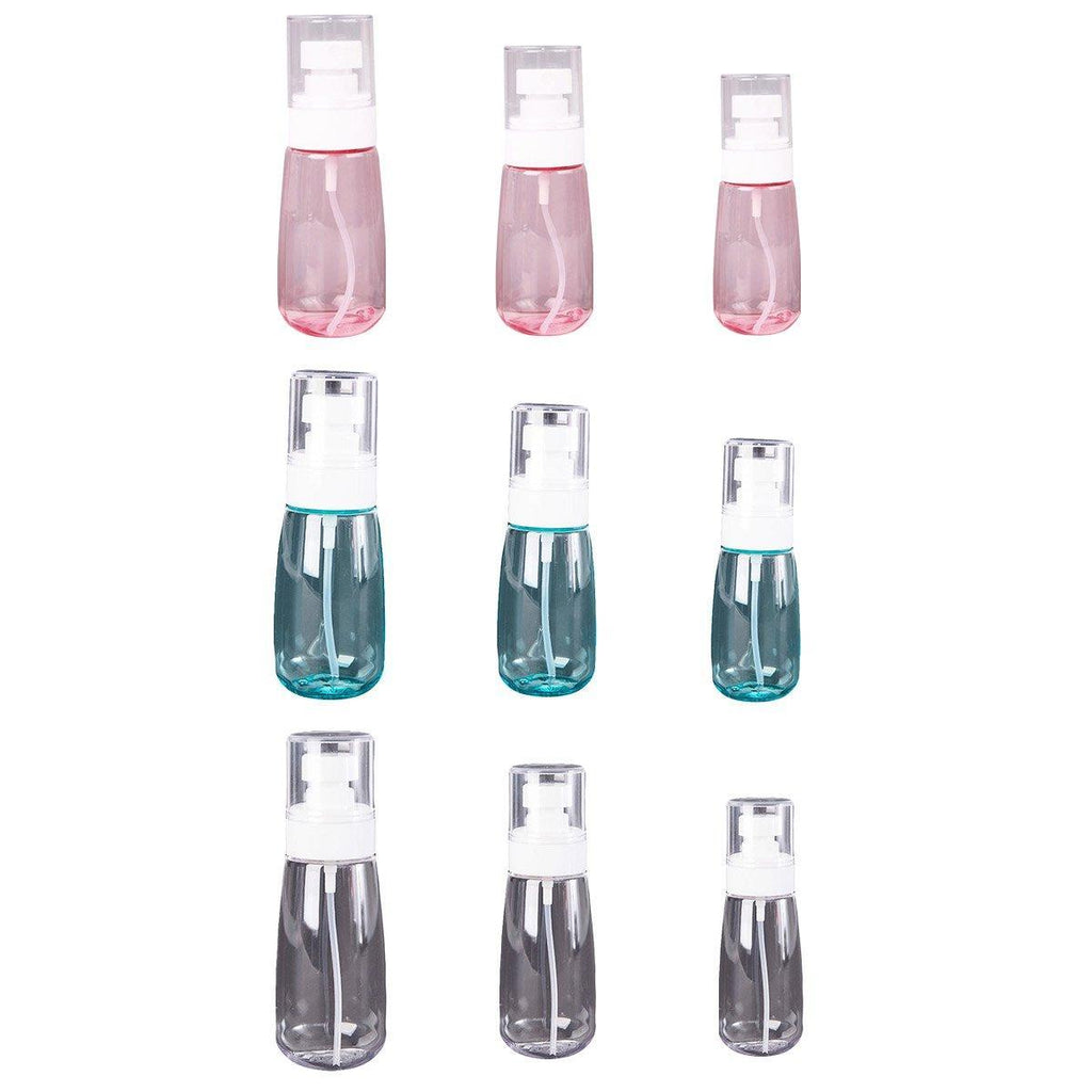 10pcs Portable Travel Emulsion Dispenser Bottle Press Pump Refillable Containers - Clear-100ml