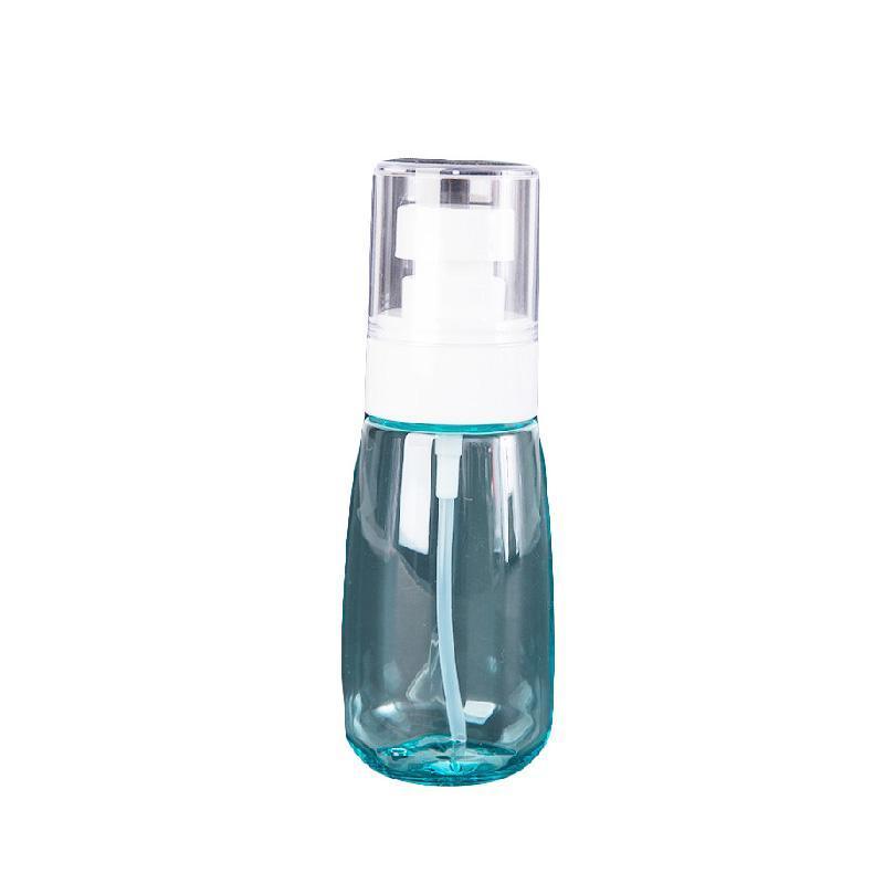 10pcs Portable Travel Emulsion Dispenser Bottle Press Pump Refillable Containers - Blue-60ml