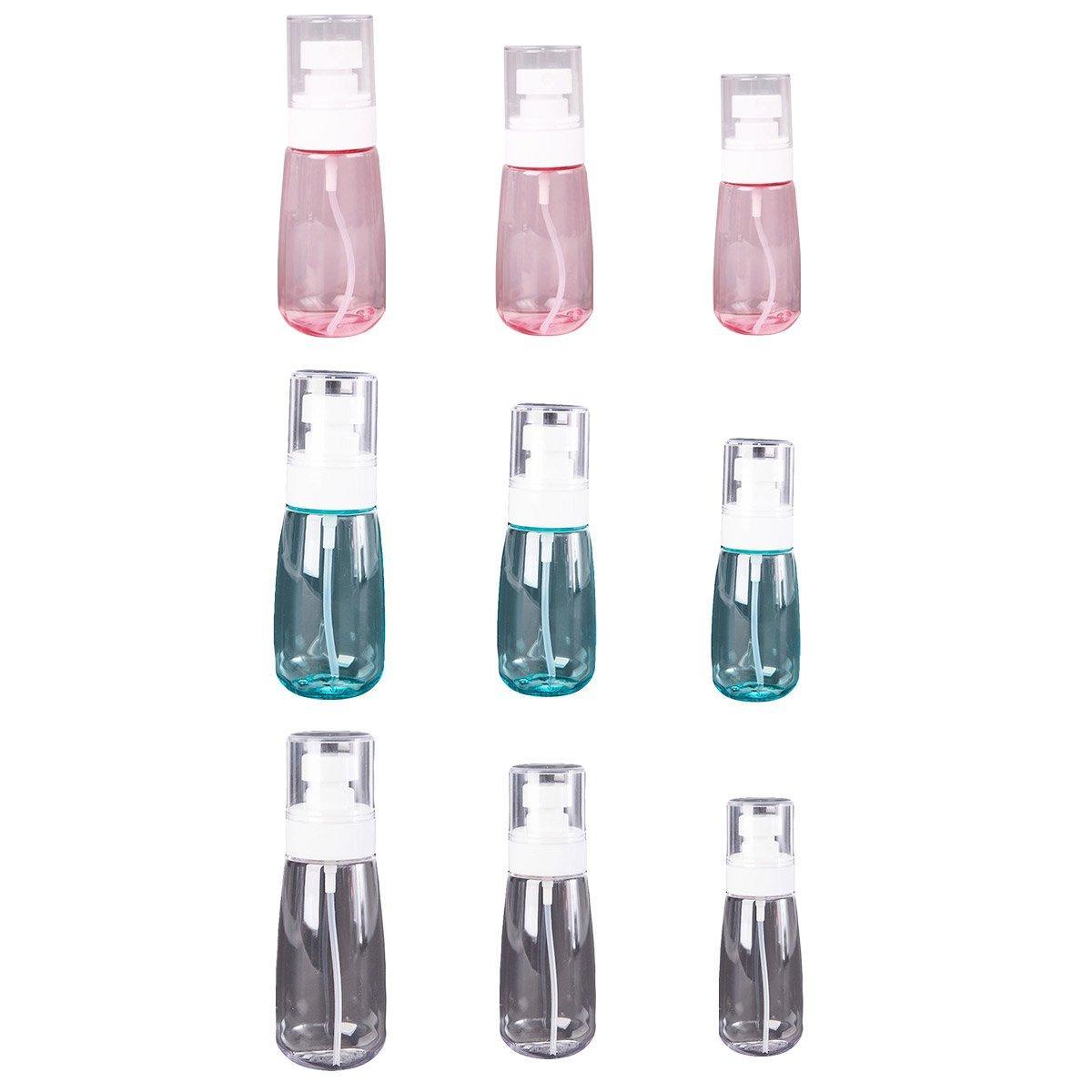 10pcs Portable Travel Emulsion Dispenser Bottle Press Pump Refillable Containers - Clear-60ml