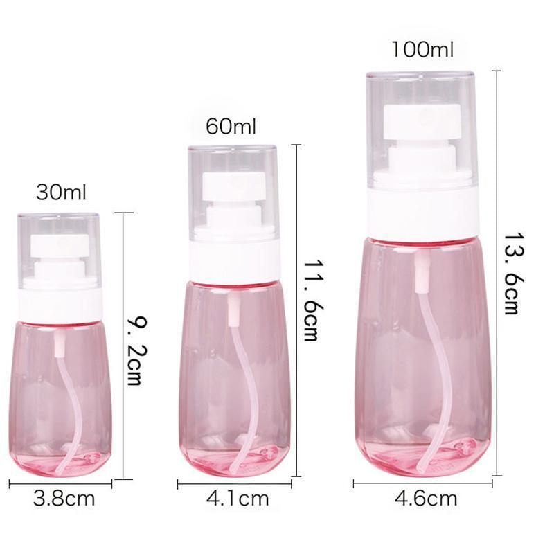 10pcs Portable Travel Emulsion Dispenser Bottle Press Pump Refillable Containers - Clear-60ml
