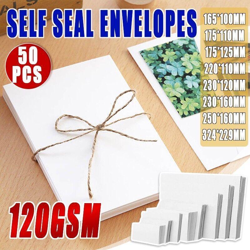 White Business Envelopes 8 Sizes Opaque Mailer with Pre-Printed Postcode - 8N:250*160MM