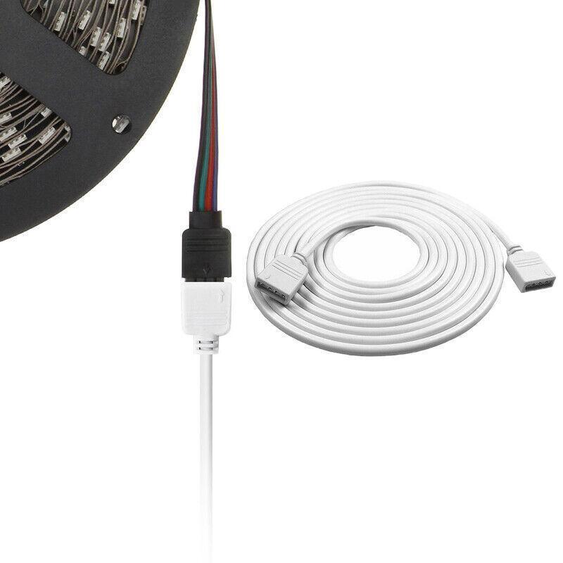 1-10M White LED RGB Light Strip Extension Cord Cable Lead Connector 4 Pin - 2M