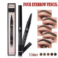4 Tip Waterproof Microblading Eyebrow Pen for Natural Hair-Like Strokes - 1# Dark Brown