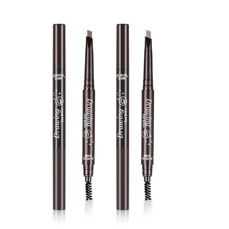 Waterproof Eyebrow Pencil Eye Brow Eyeliner Pen With Brush Makeup Cosmetic Tool - Black