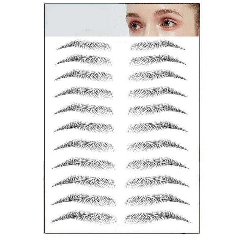 3D Waterproof Eyebrow Tattoo Sticker Hair-Like Natural Brows for Sparse Eyebrows - E12