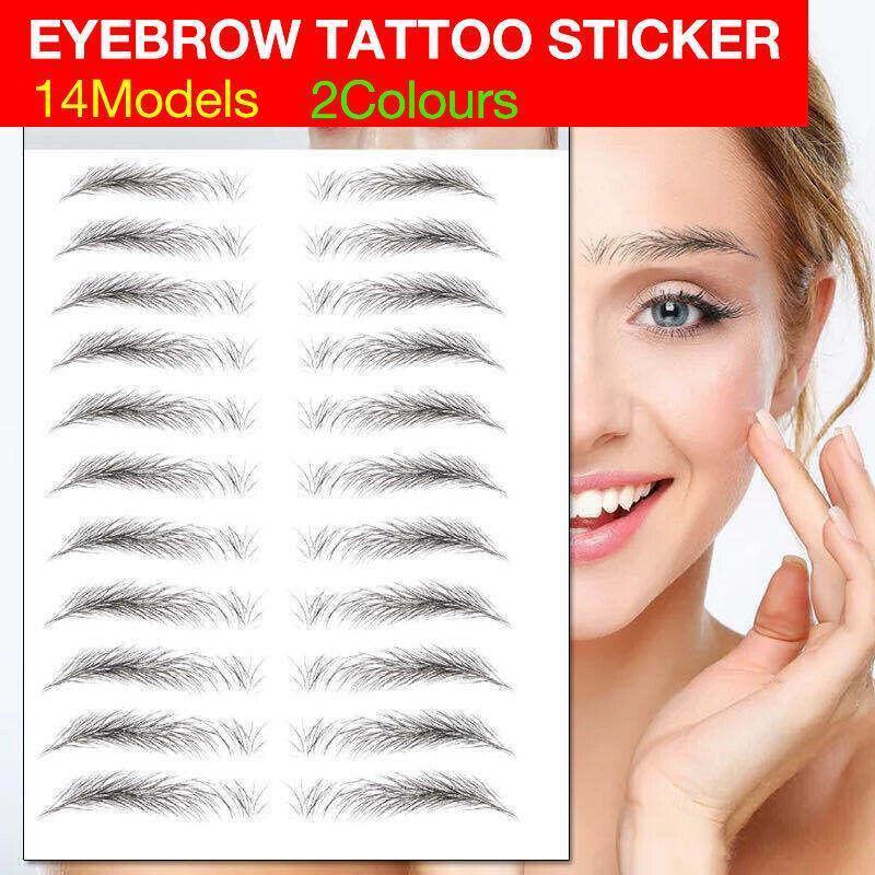 3D Waterproof Eyebrow Tattoo Sticker Hair-Like Natural Brows for Sparse Eyebrows - E17
