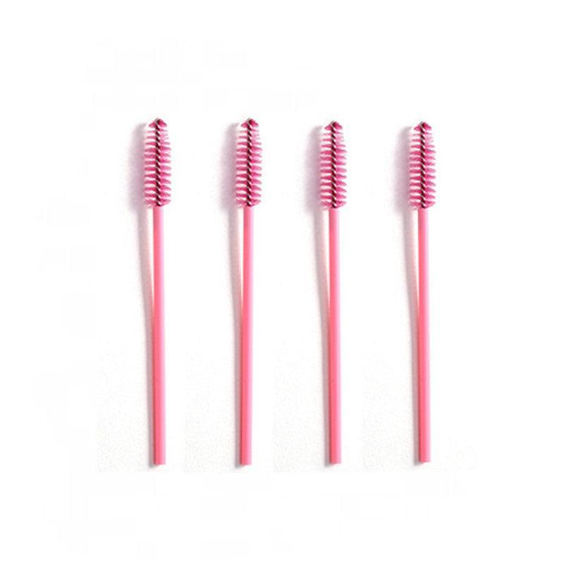 50X Disposable Mascara Wands Eyelash Brushes Applicator Lash Extension Brush - Purple+Clear