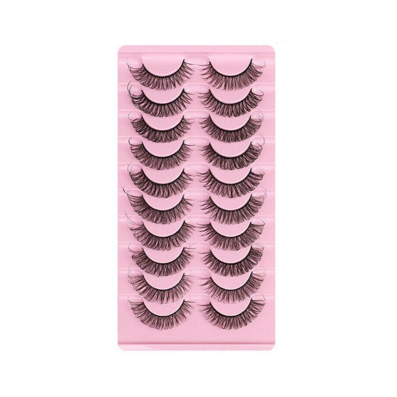 10 Pairs Russian D-Curl Mink False Eyelashes - Full & Curled - DH06-H5
