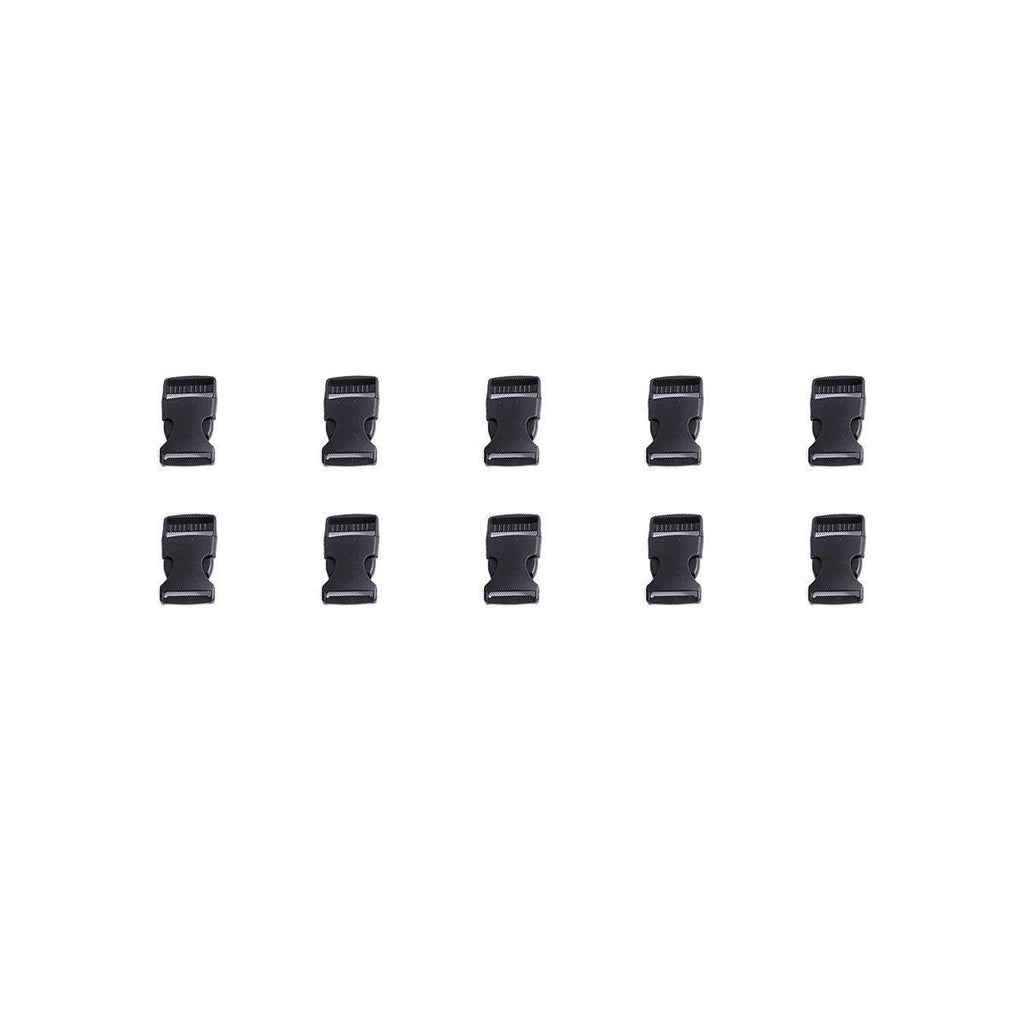 10pcs Black Plastic Buckle Clips for School Bag Backpack Strap Multifunctional - 32mm