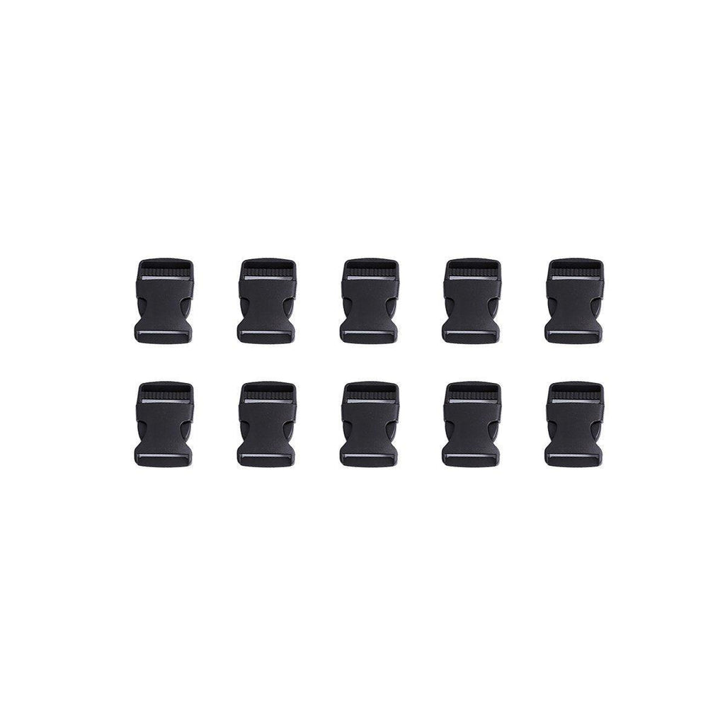 10pcs Black Plastic Buckle Clips for School Bag Backpack Strap Multifunctional - 32mm