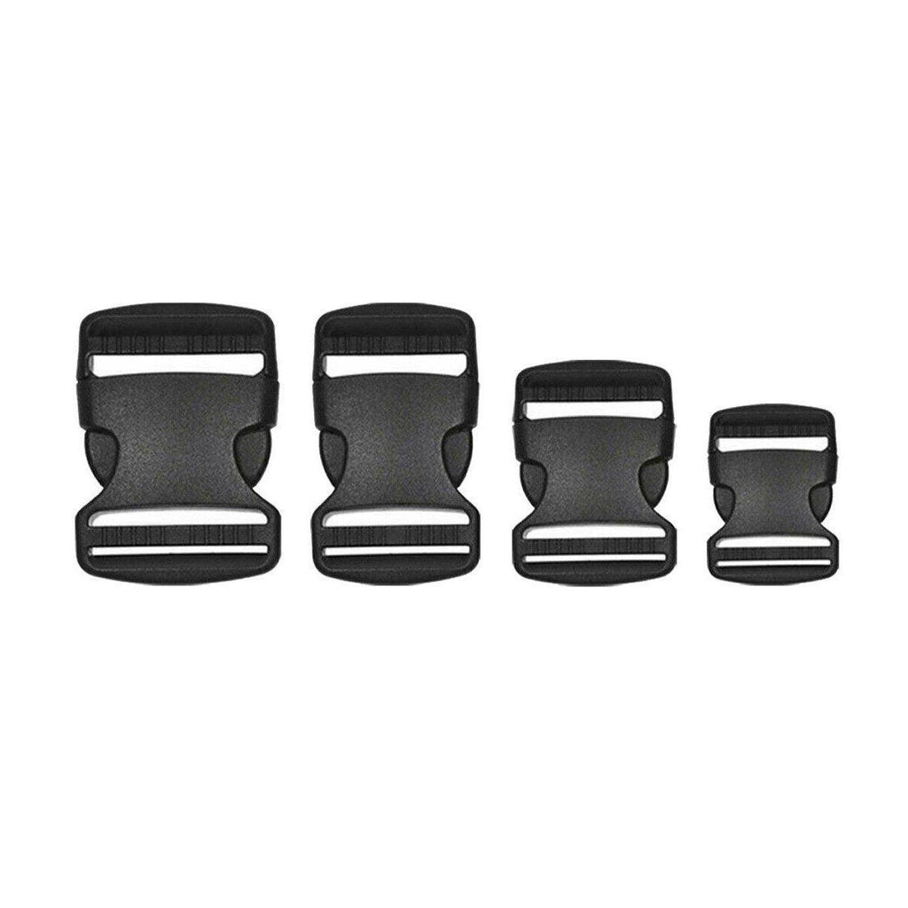 10pcs Black Plastic Buckle Clips for School Bag Backpack Strap Multifunctional - 38mm