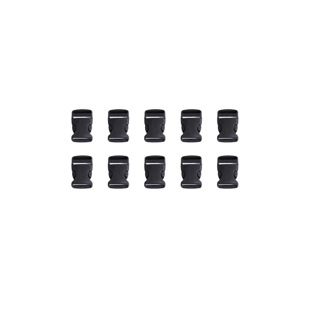 10pcs Black Plastic Buckle Clips for School Bag Backpack Strap Multifunctional - 38mm