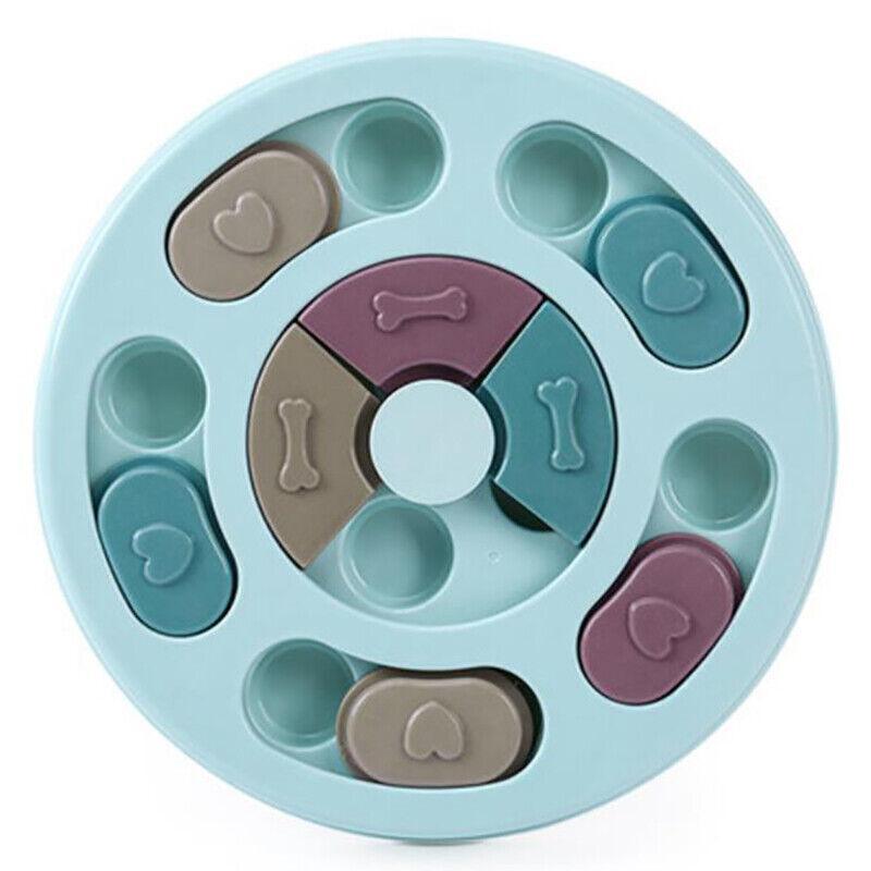 Dog Treat Dispenser Puppy Feeder Puzzle Game Interactive Toy Pet Training Supply - Green