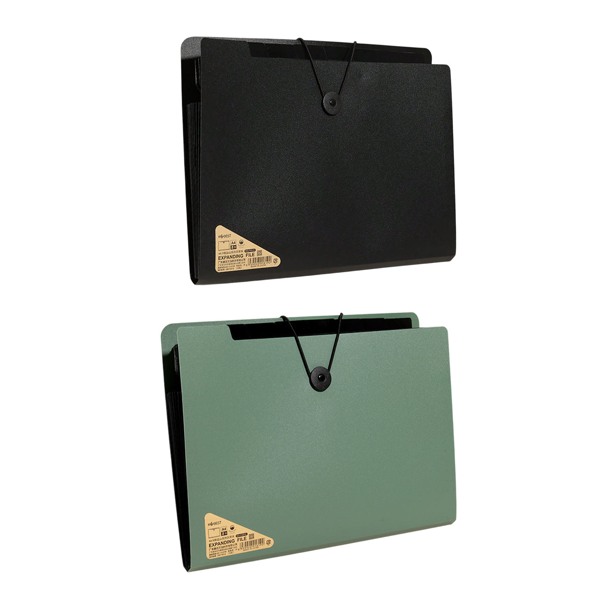 8 Cell File Folder Organizer Bag Test Paper Storage Document Holder School Office - Black