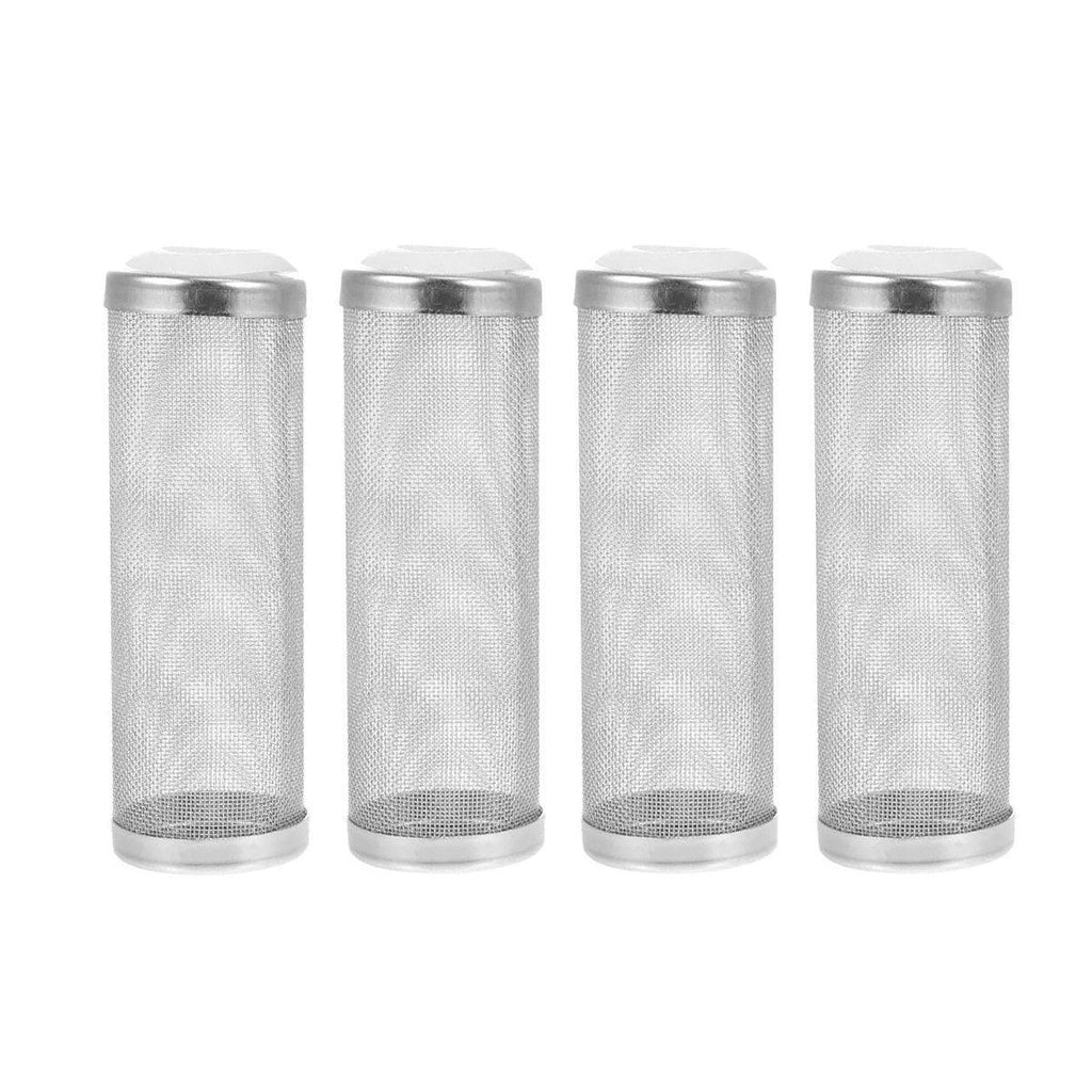 4x Stainless Steel Shrimp Filter Guard Aquarium Intake Protector Fish Safe Mesh - Black-4PCS (12mm)