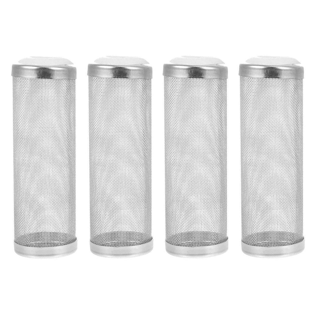 4x Stainless Steel Shrimp Filter Guard Aquarium Intake Protector Fish Safe Mesh - Black-4PCS (12mm)