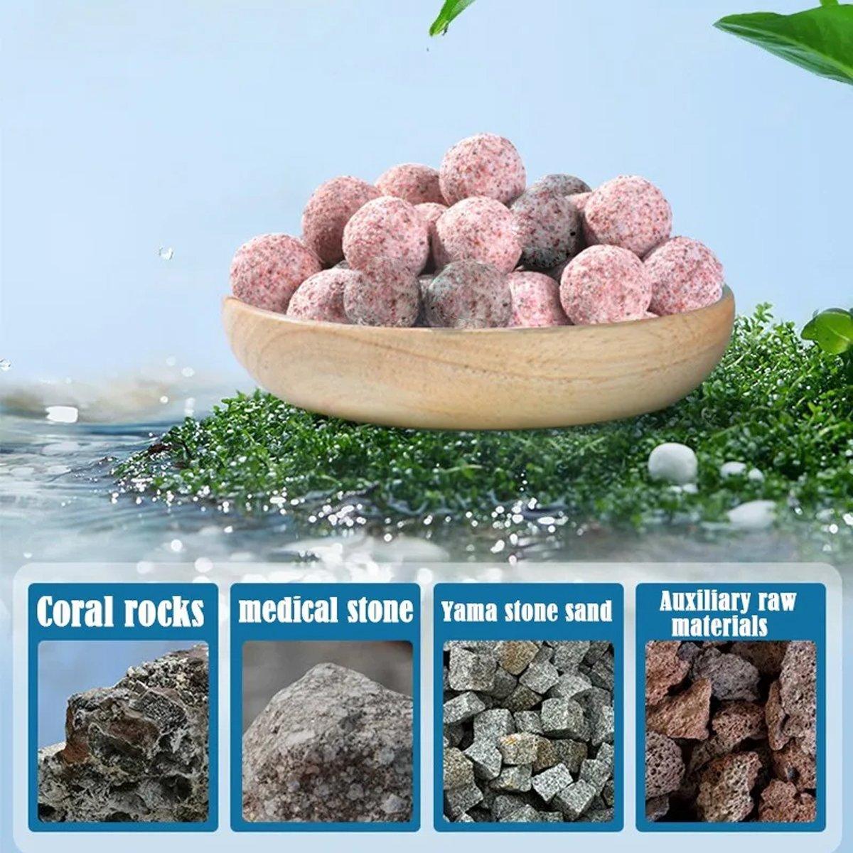 Quartz Ball Ceramic Bio Ball Filter Media Biological Ring for Aquarium Fish Tank - Colourful-500g