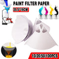 Up to 100PCS Micron Paint Paper Strainers Sieve Filter Nylon Mesh Net Funnel - 10PCS
