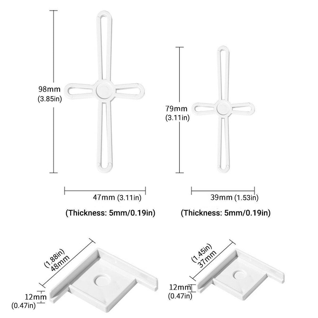 5pcs Plastic Fish Tank Base Bracket Corner Guard Stand Holder for Aquarium Tanks - White-L