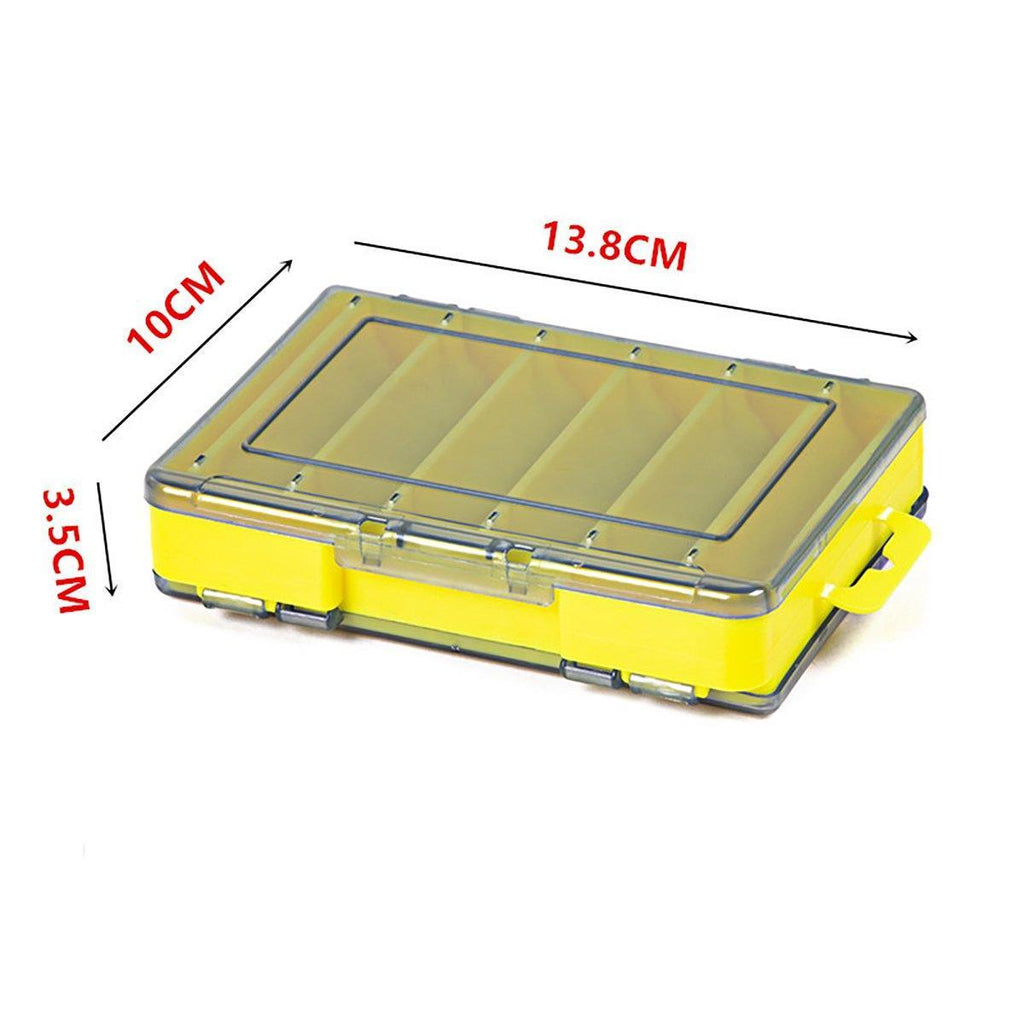 Multifunctional Fishing Bait Storage Box Accessories Gear Organizer Tool Box - Yellow-L