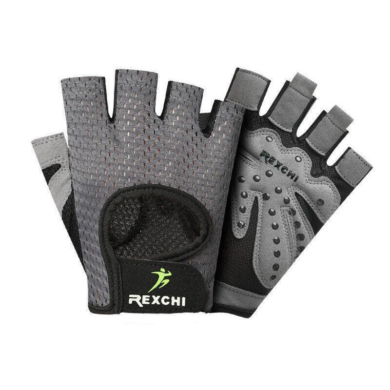 M Size Women Fitness Gym Training Gloves Half Finger Gel Weight Lifting Workout Gloves - Black