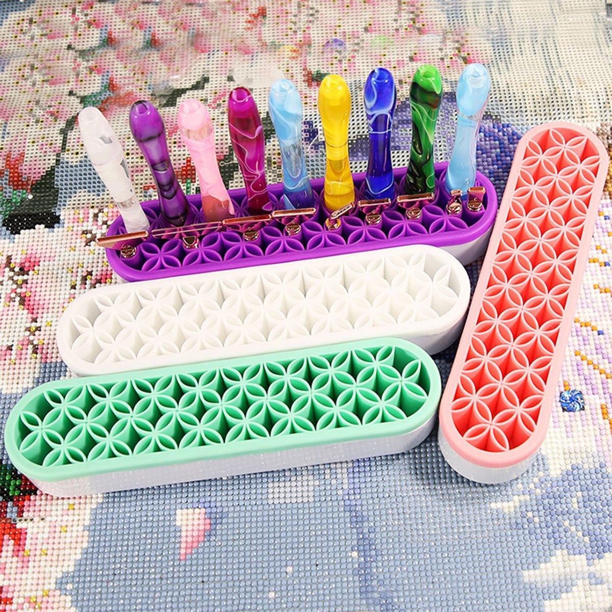 Silicone Makeup Organizer Cosmetic Storage Box Lipstick Brush Holder Desktop Box - Blue