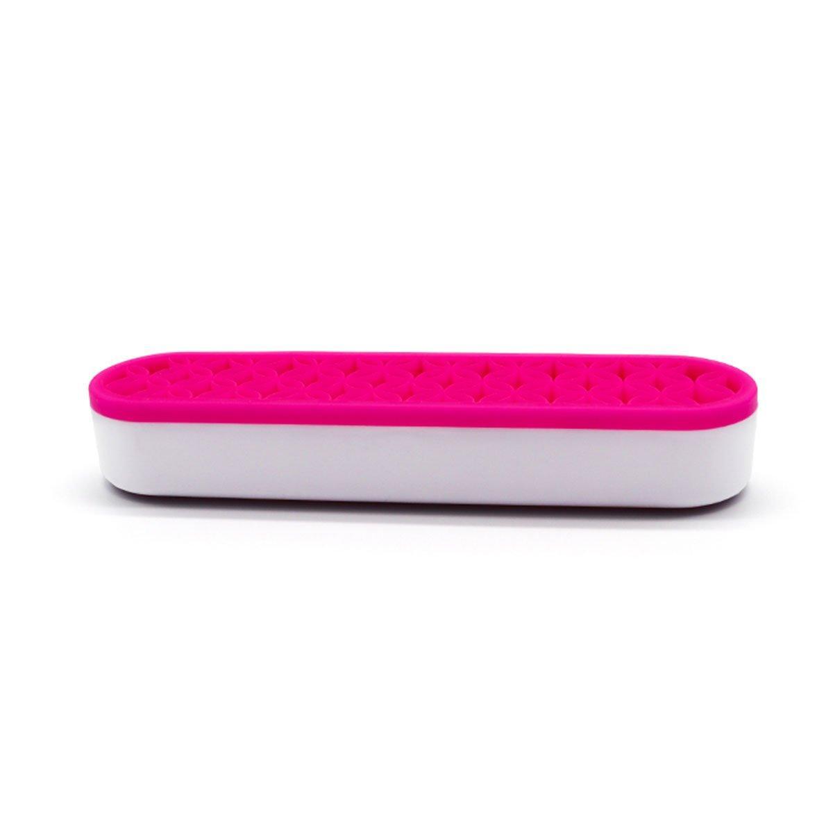 Silicone Makeup Organizer Cosmetic Storage Box Lipstick Brush Holder Desktop Box - Green
