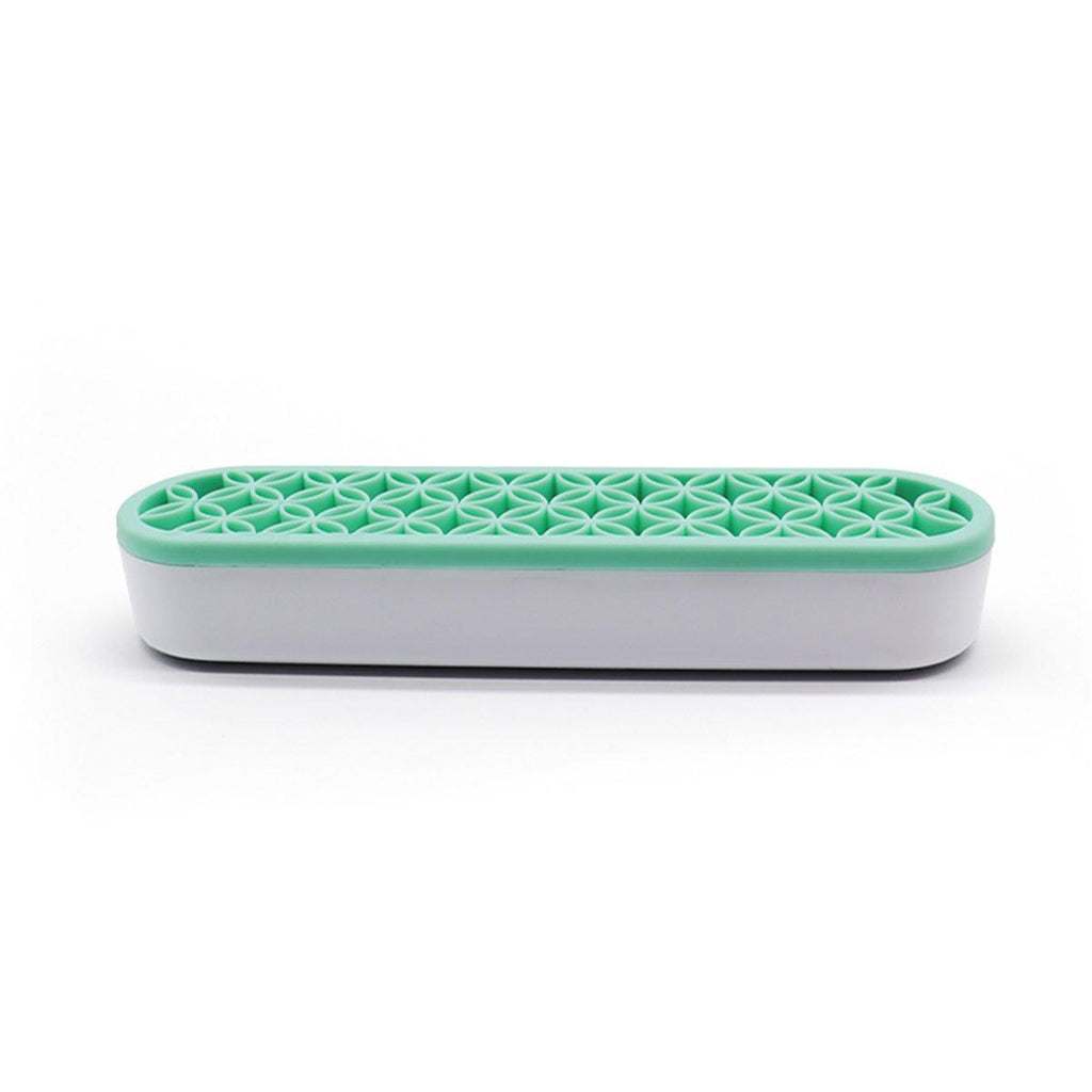 Silicone Makeup Organizer Cosmetic Storage Box Lipstick Brush Holder Desktop Box - Light Grey