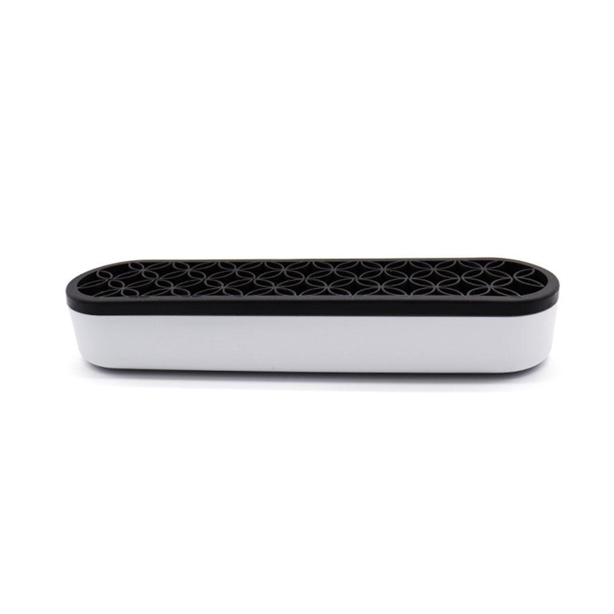 Silicone Makeup Organizer Cosmetic Storage Box Lipstick Brush Holder Desktop Box - Pink