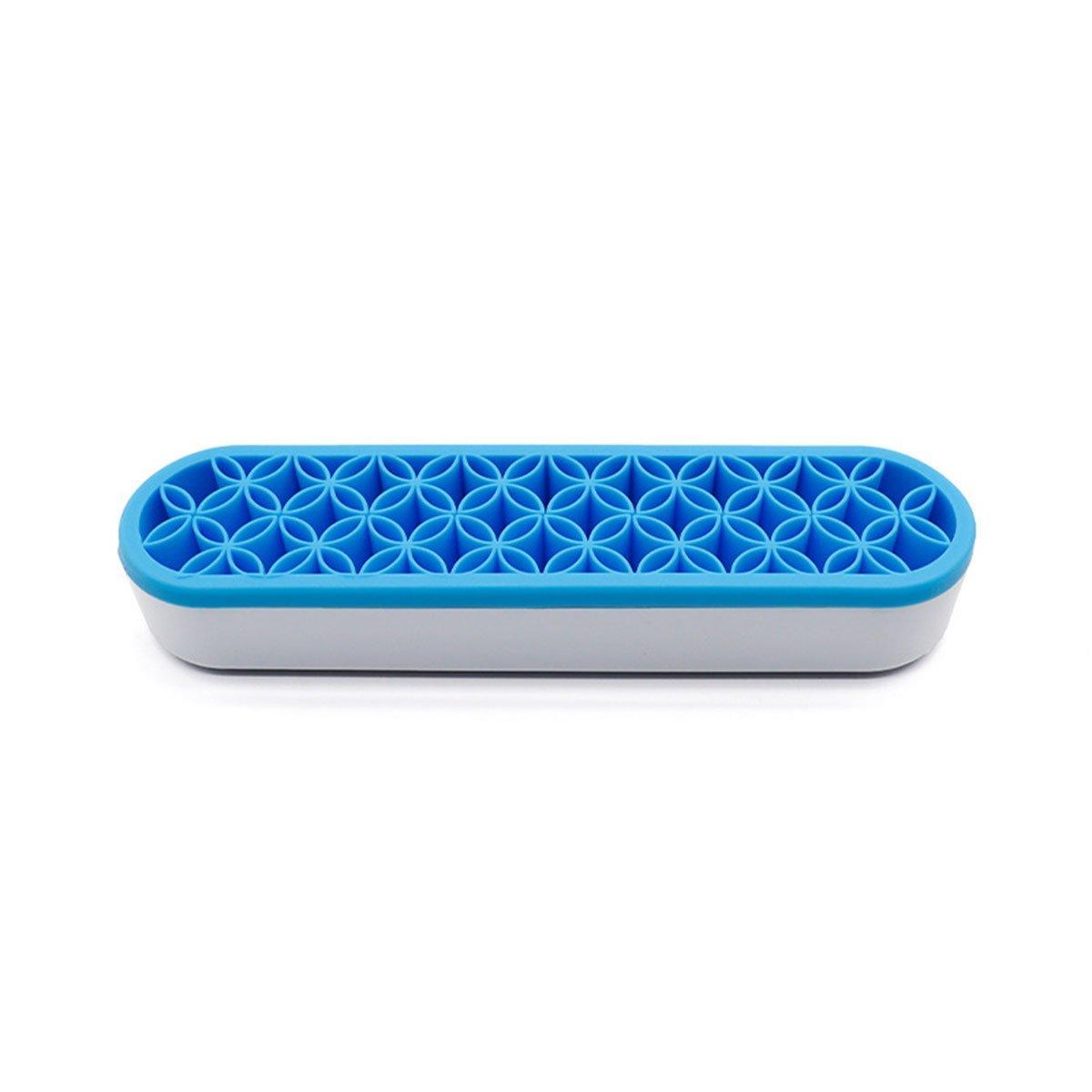 Silicone Makeup Organizer Cosmetic Storage Box Lipstick Brush Holder Desktop Box - Yellow