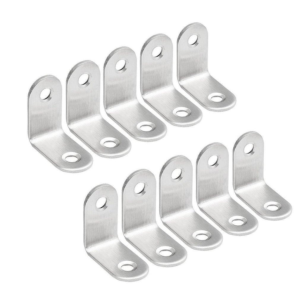 10pcs 90-degree L Type Angle Brackets Right Angle Fixed Support Furniture Connector - 20*20*16mm