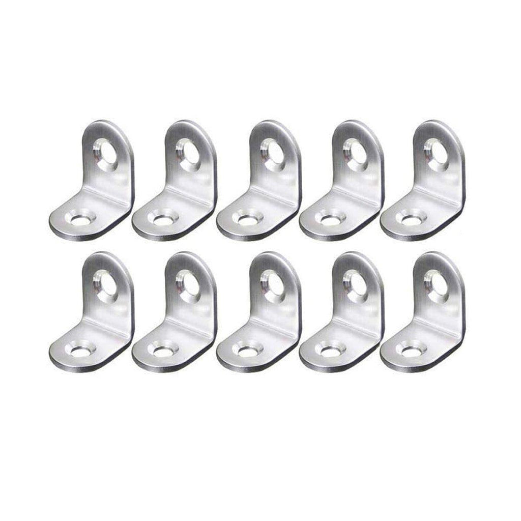 10pcs 90-degree L Type Angle Brackets Right Angle Fixed Support Furniture Connector - 25*25*16mm