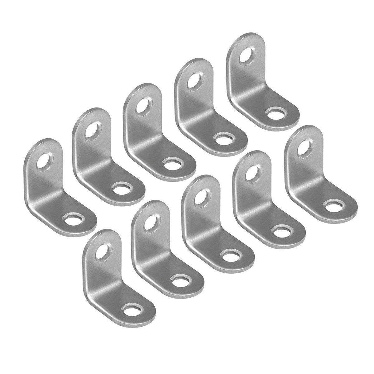 10pcs 90-degree L Type Angle Brackets Right Angle Fixed Support Furniture Connector - 25*25*16mm