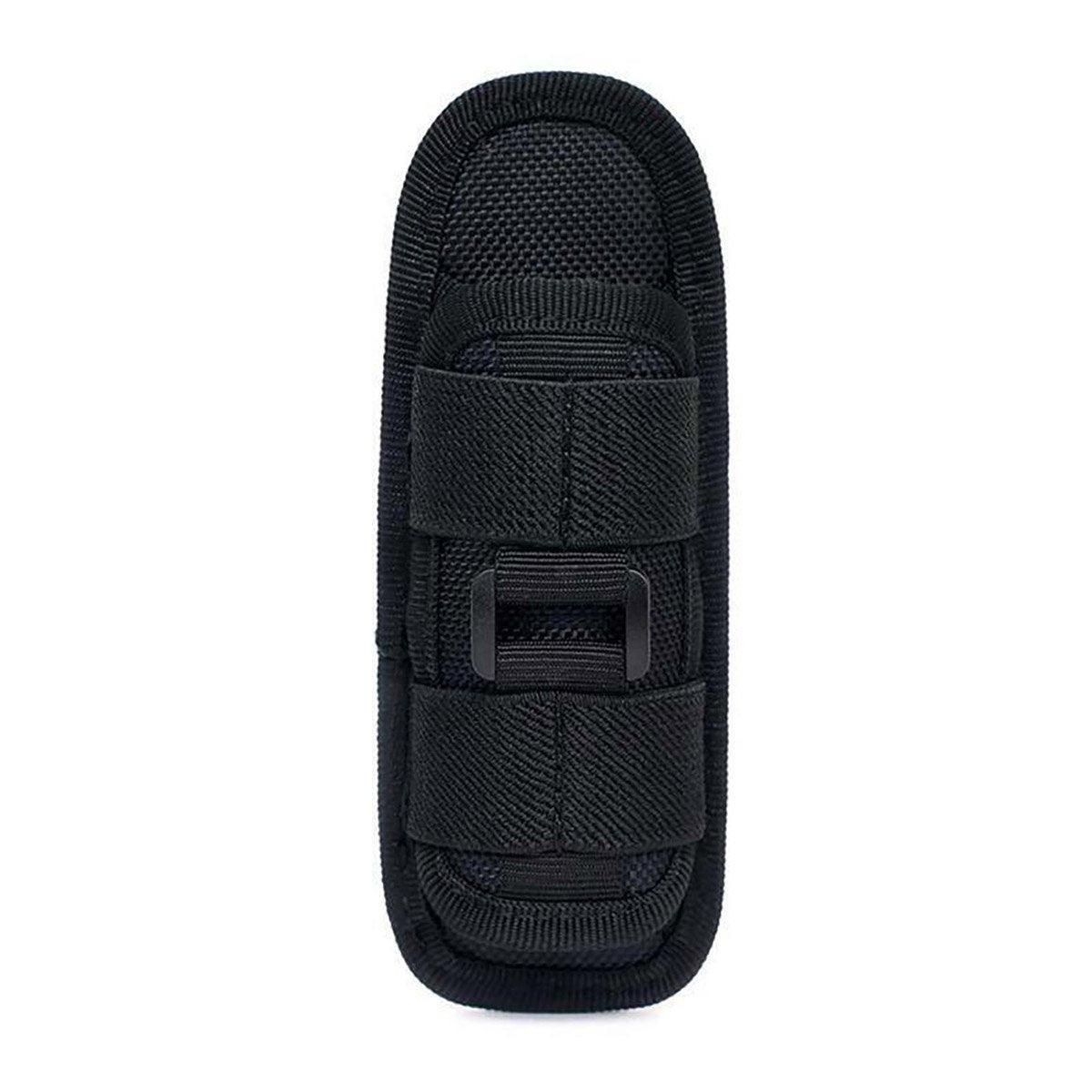 Portable Outdoor Military Flashlight Bag Pouch Tactical Case Holster Belt Holder - Black