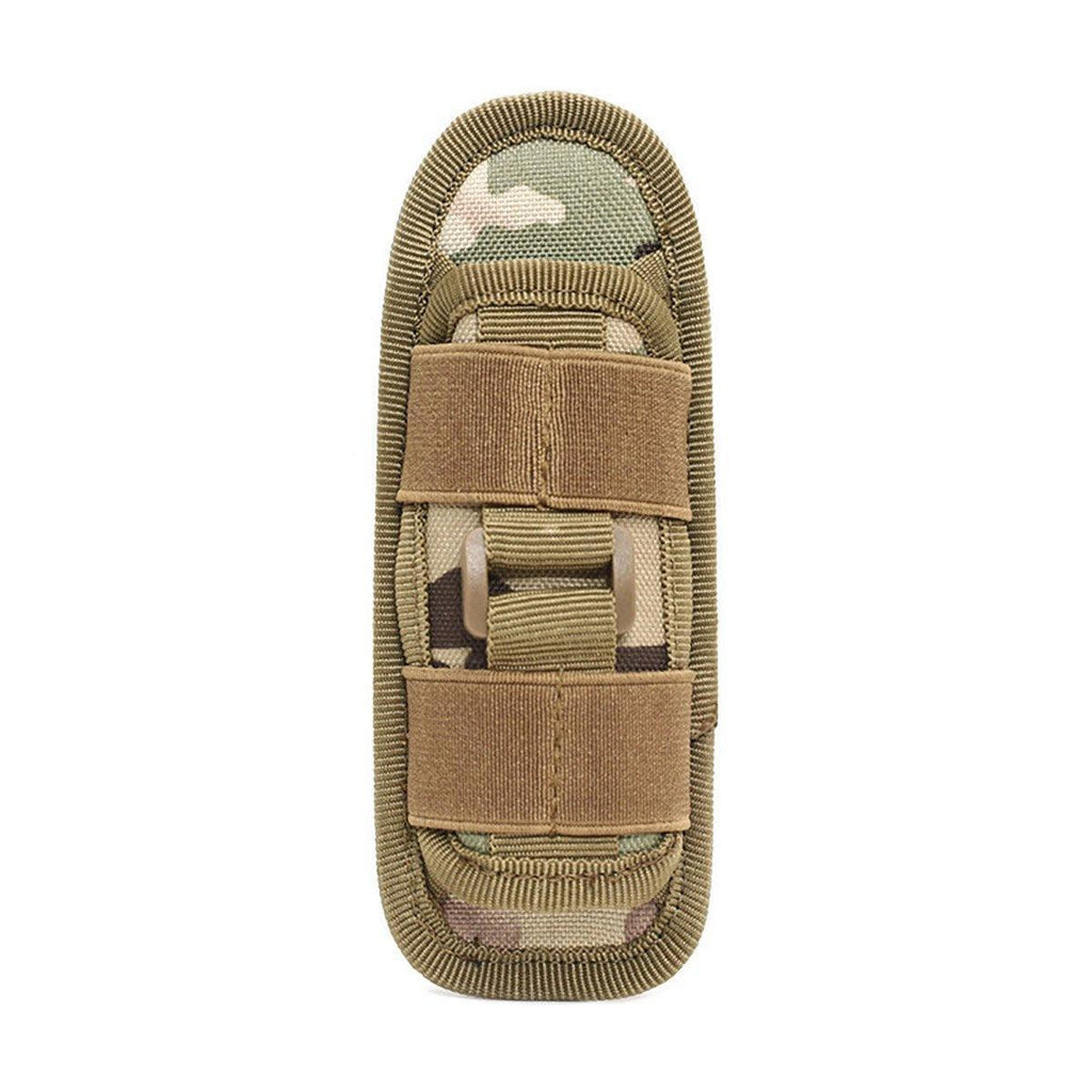 Portable Outdoor Military Flashlight Bag Pouch Tactical Case Holster Belt Holder - Khaki