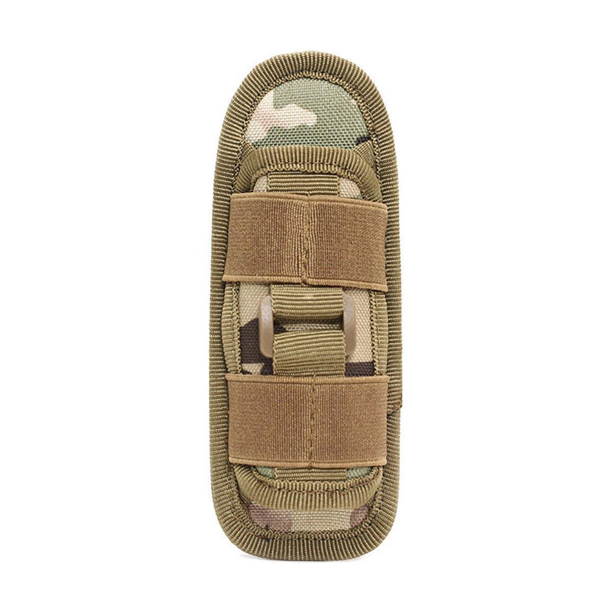 Portable Outdoor Military Flashlight Bag Pouch Tactical Case Holster Belt Holder - Khaki