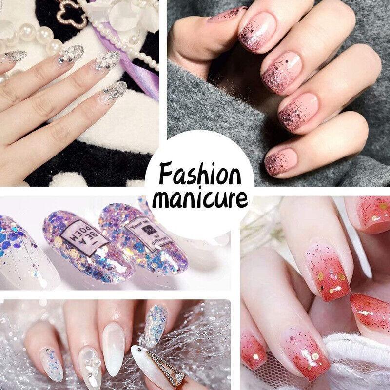 50G Fine Glitter Dust Powder Holographic Iridescent Metallic Body Nail Art Craft - Light Purple