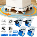4pcs Casters Movable Wheels Heavy Duty Swivel Locking Caster Wheel For Furniture