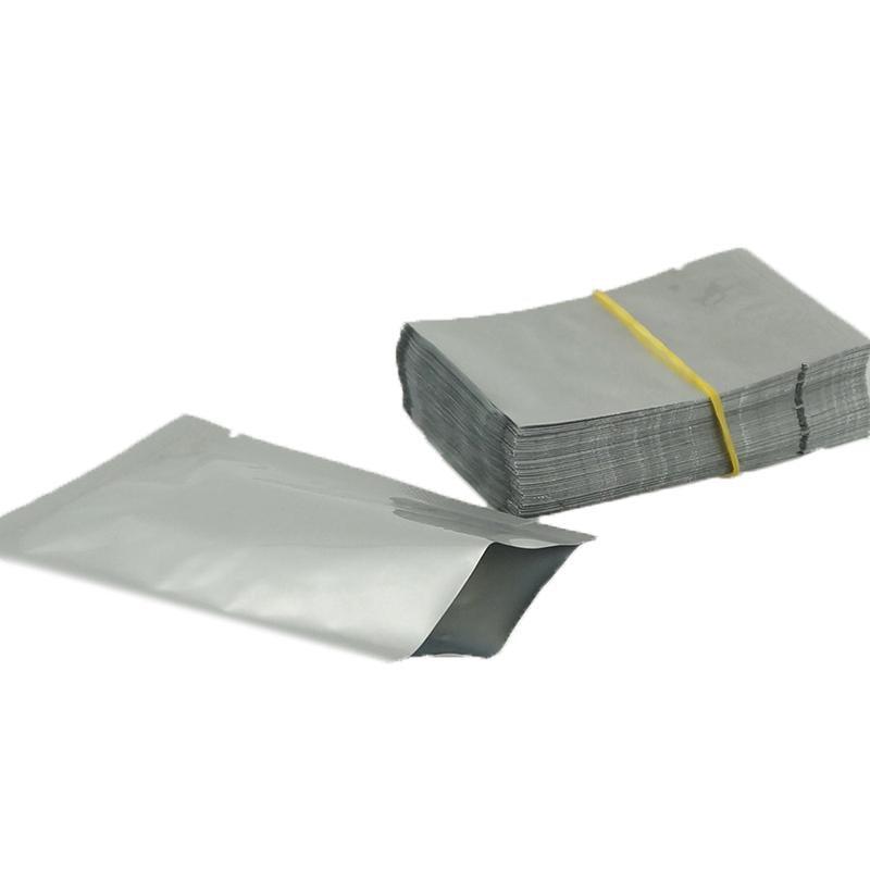 Silver Open Top Aluminum Foil Packaging Bags Heat Seal Vacuum Food Pouches - 24X37CM