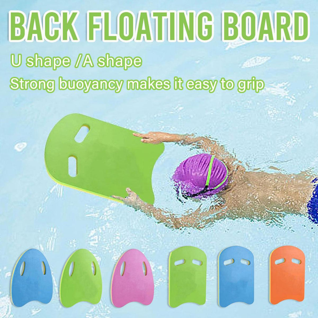 Swimming Back Float for Beginners Buoyancy Pad Gear for Water Training Support - U-shape-Blue