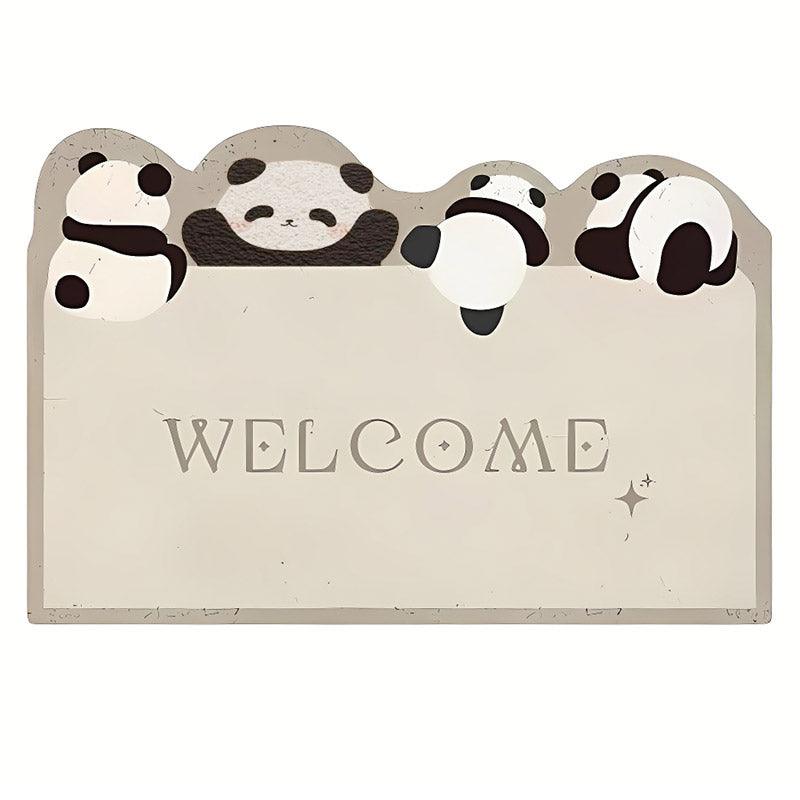 Cartoon Non Slip Household Silk Circle Floor Mat Durable Entryway Rug Can Be Cut - Dog