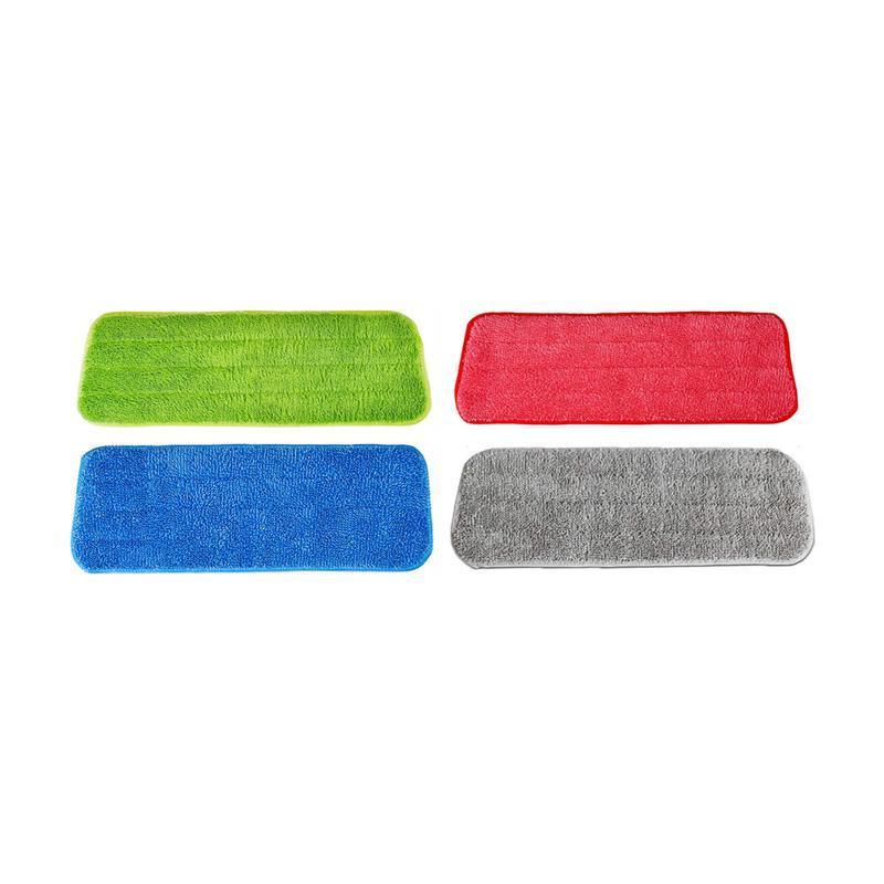 Replacement Microfiber Flat Mop Head Refill Floor Cleaning Pads Absorbent Cloths - Grey