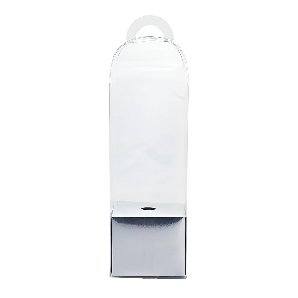 10pcs Bouquet Packaging Transparent PVC Flower Box Portable Floral Gift Boxes - Black